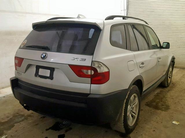 WBXPA93485WD13886 - 2005 BMW X3 3.0I GRAY photo 4