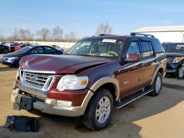 1FMEU74867UB23416 - 2007 FORD EXPLORER E BURGUNDY photo 2