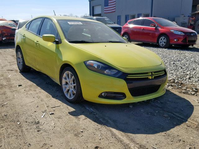 1C3CDFBA0DD106364 - 2013 DODGE DART SXT YELLOW photo 1