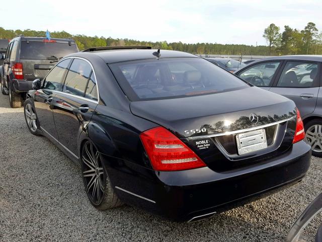 WDDNG7BB9BA399938 - 2011 MERCEDES-BENZ S 550 BLACK photo 3