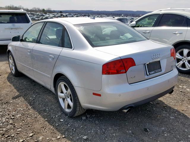 WAUDH78E47A192074 - 2007 AUDI A4 3.2 QUA SILVER photo 3