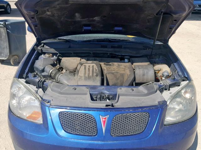 1G2AL15F377222259 - 2007 PONTIAC G5 BLUE photo 7
