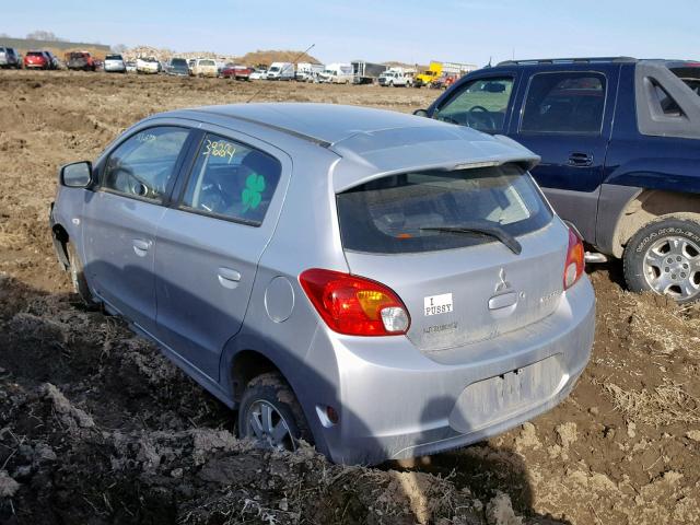 ML32A4HJ7EH013656 - 2014 MITSUBISHI MIRAGE ES SILVER photo 3