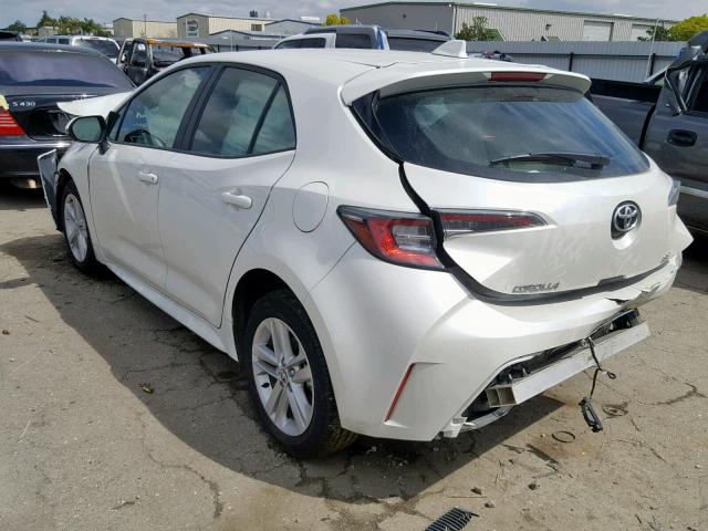 JTNK4RBE9K3001140 - 2019 TOYOTA COROLLA SE WHITE photo 3