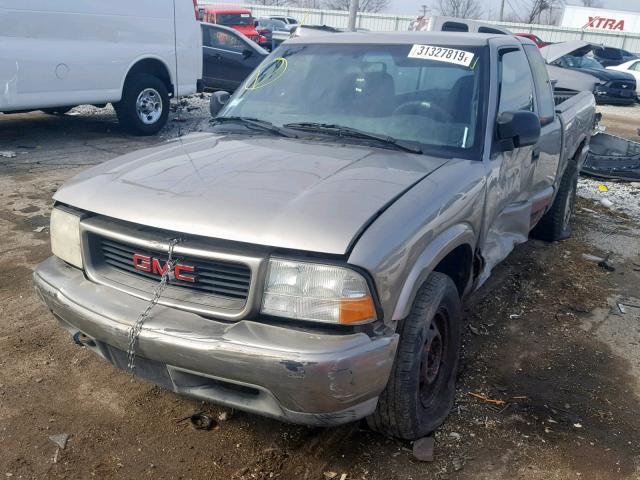 1GTDT19W418241553 - 2001 GMC SONOMA GRAY photo 2