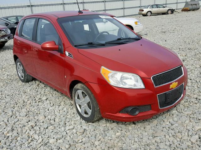 KL1TD66E69B340639 - 2009 CHEVROLET AVEO LS RED photo 1