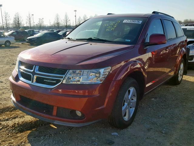 3D4PG1FG7BT500718 - 2011 DODGE JOURNEY MA RED photo 2