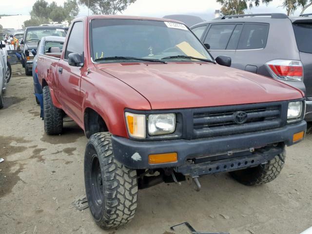 4TARN01PXPZ112293 - 1993 TOYOTA PICKUP 1/2 RED photo 1