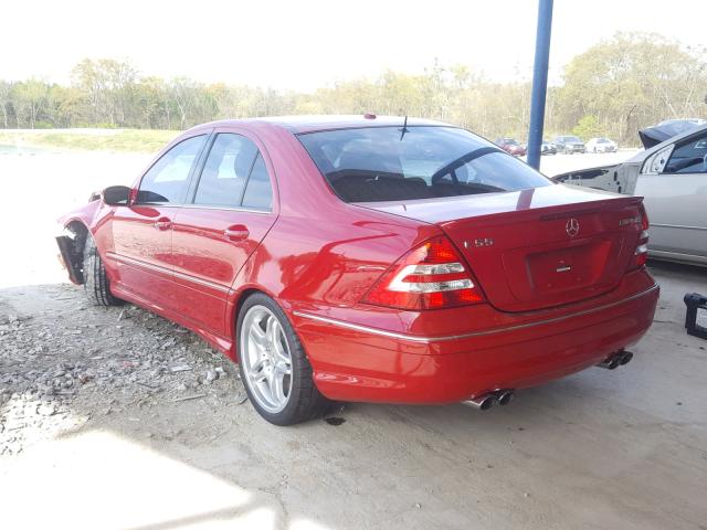 WDBRF76J06F772954 - 2006 MERCEDES-BENZ C 55 AMG RED photo 3