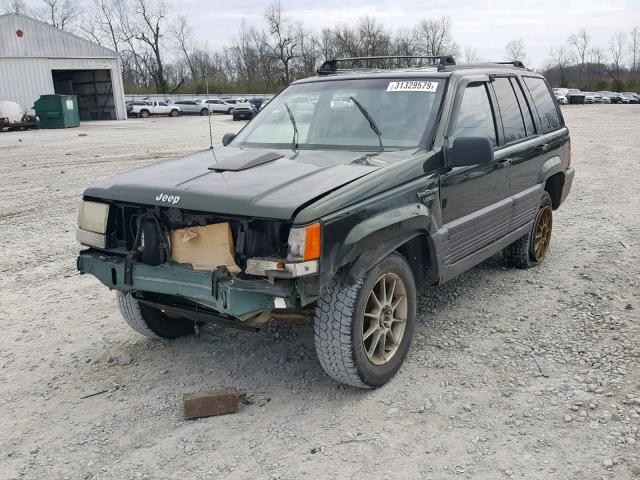 1J4GZ58Y5SC578523 - 1995 JEEP GRAND CHER GREEN photo 2