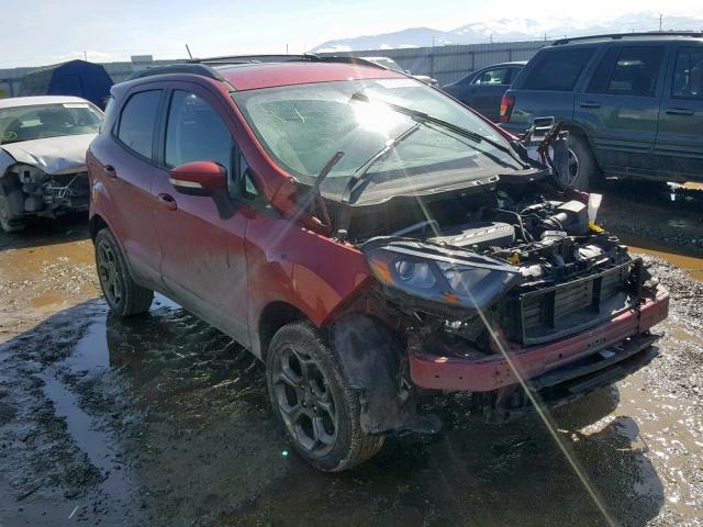 MAJ6P1CL3JC169615 - 2018 FORD ECOSPORT S RED photo 1