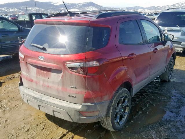 MAJ6P1CL3JC169615 - 2018 FORD ECOSPORT S RED photo 4