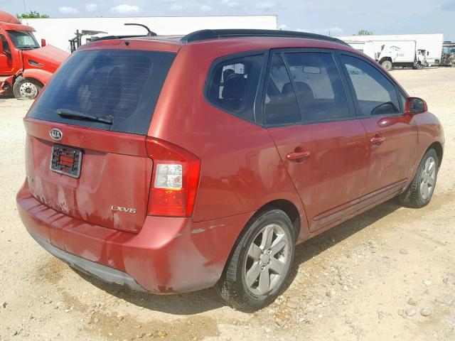 KNAFG526787135450 - 2008 KIA RONDO LX RED photo 4