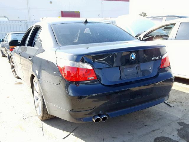 WBANB53557CP04026 - 2007 BMW 550 I BLACK photo 3