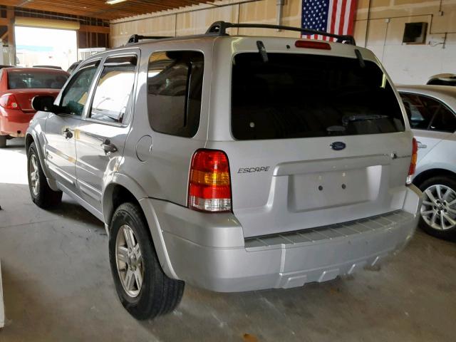 1FMCU96H05KD16346 - 2005 FORD ESCAPE HEV SILVER photo 3