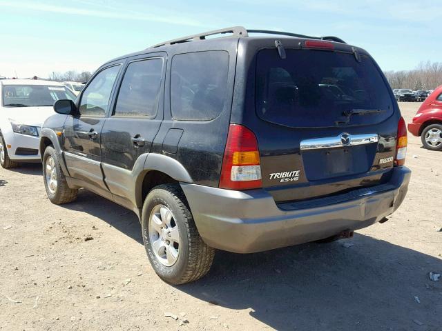 4F2CU08162KM30282 - 2002 MAZDA TRIBUTE LX BLACK photo 3