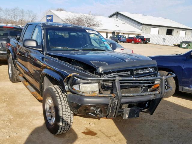 1B7HG38Z92S537413 - 2002 DODGE DAKOTA QUA BLACK photo 1