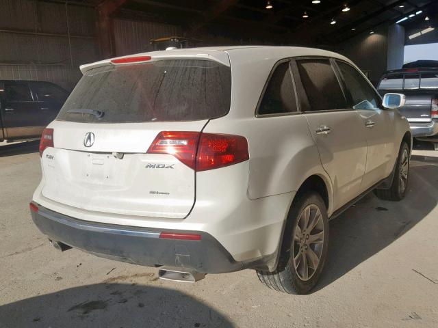 2HNYD2H73AH521869 - 2010 ACURA MDX ADVANC WHITE photo 4