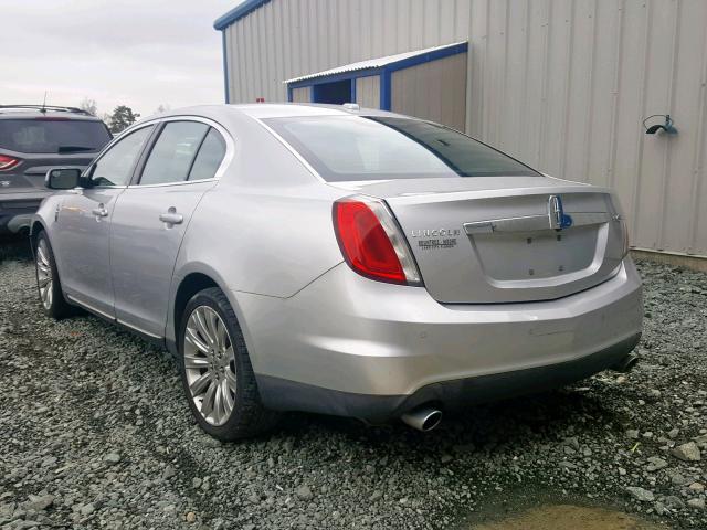 1LNHL9DR7AG608044 - 2010 LINCOLN MKS SILVER photo 3