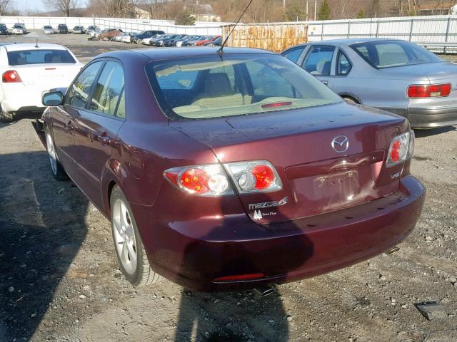 1YVHP80D665M65954 - 2006 MAZDA 6 S BURGUNDY photo 3