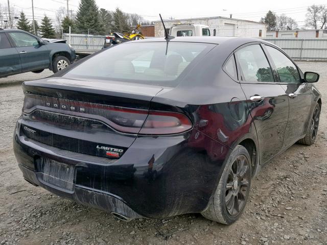 1C3CDFCH7DD311708 - 2013 DODGE DART LIMIT BLACK photo 4