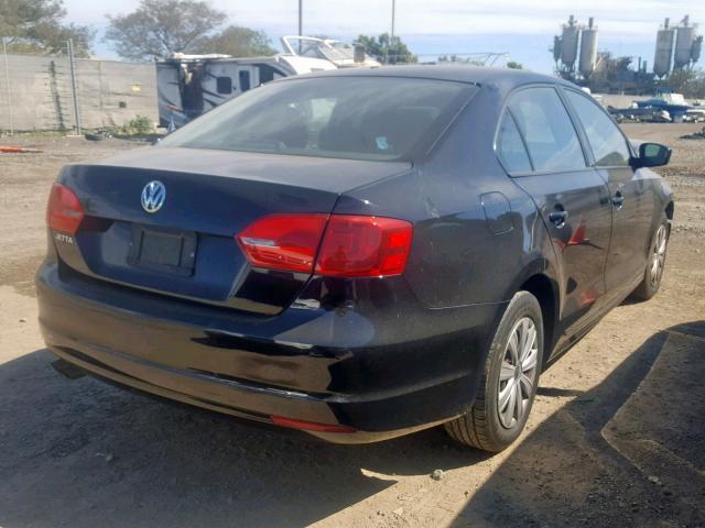 3VW2K7AJ3BM080992 - 2011 VOLKSWAGEN JETTA BASE BLACK photo 4