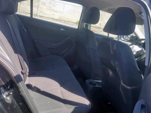 3VW2K7AJ3BM080992 - 2011 VOLKSWAGEN JETTA BASE BLACK photo 6