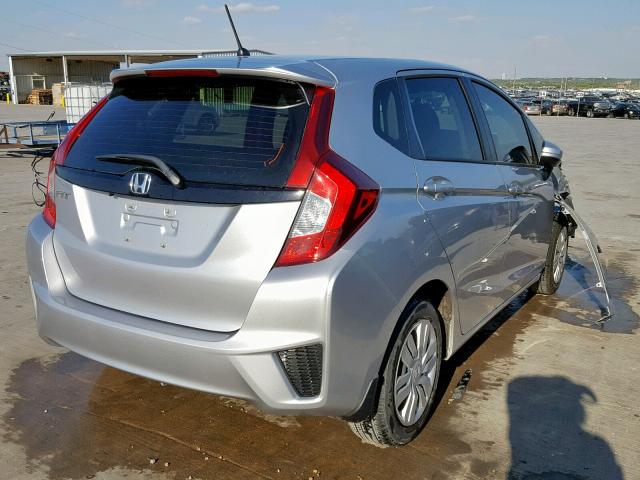 JHMGK5H53GS001078 - 2016 HONDA FIT LX SILVER photo 4