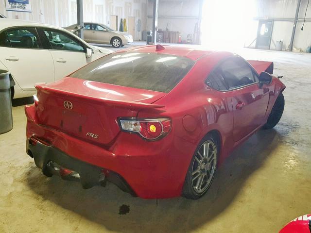 JF1ZNAA15F9710608 - 2015 TOYOTA SCION FR-S RED photo 4
