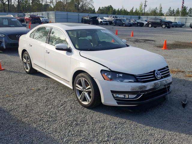 1VWBT7A30FC046398 - 2015 VOLKSWAGEN PASSAT SE WHITE photo 1