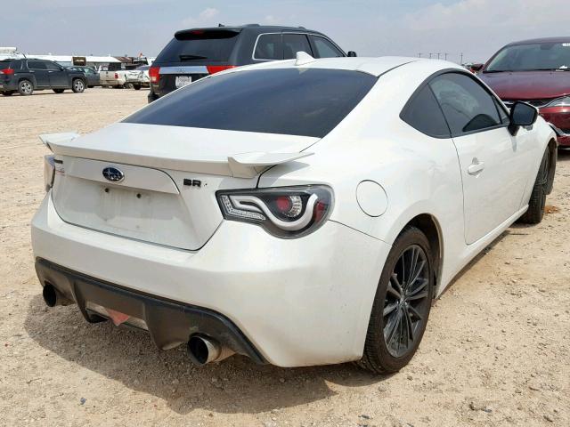 JF1ZCAC14F8601730 - 2015 SUBARU BRZ 2.0 LI WHITE photo 4