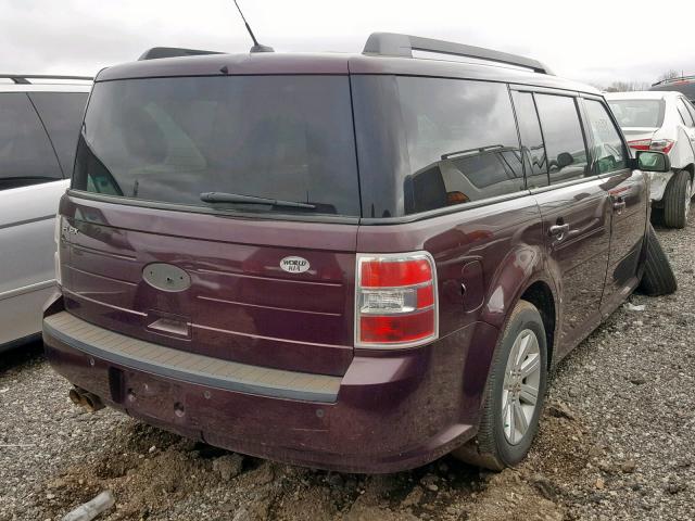 2FMGK5BC0BBD29145 - 2011 FORD FLEX SE MAROON photo 4