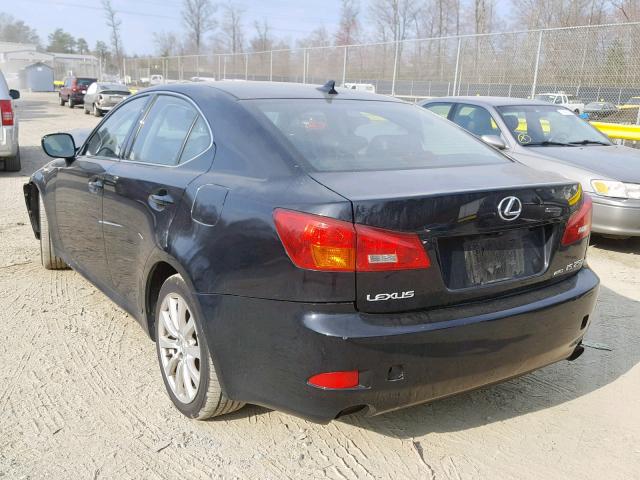 JTHCK262285019724 - 2008 LEXUS IS 250 BLACK photo 3