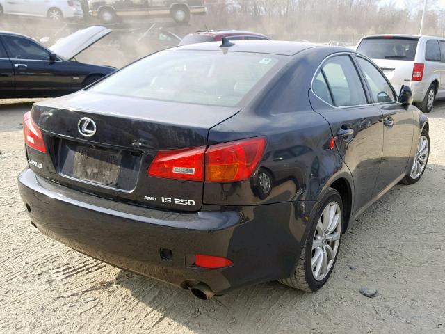 JTHCK262285019724 - 2008 LEXUS IS 250 BLACK photo 4