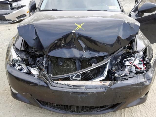 JTHCK262285019724 - 2008 LEXUS IS 250 BLACK photo 7