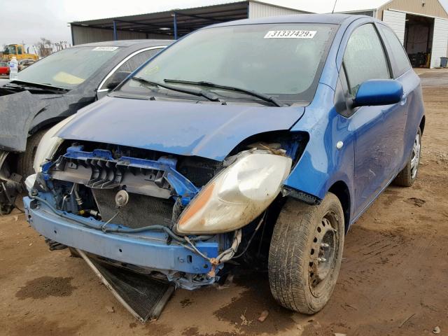 JTDJT923285176148 - 2008 TOYOTA YARIS BLUE photo 2