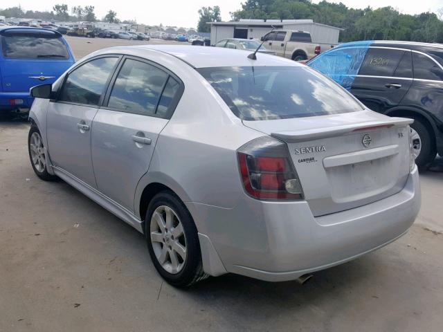 3N1AB6AP2AL667432 - 2010 NISSAN SENTRA 2.0 SILVER photo 3