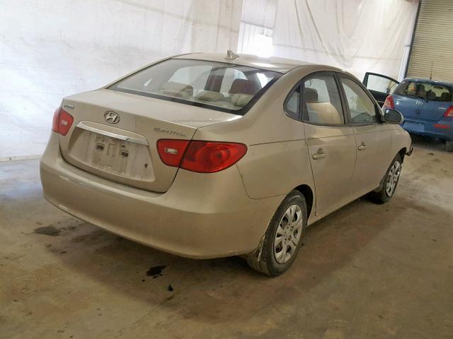 KMHDU4AD4AU866532 - 2010 HYUNDAI ELANTRA BL TAN photo 4