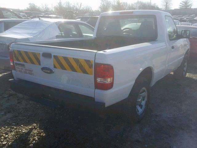 1FTYR10D37PA50331 - 2007 FORD RANGER WHITE photo 4