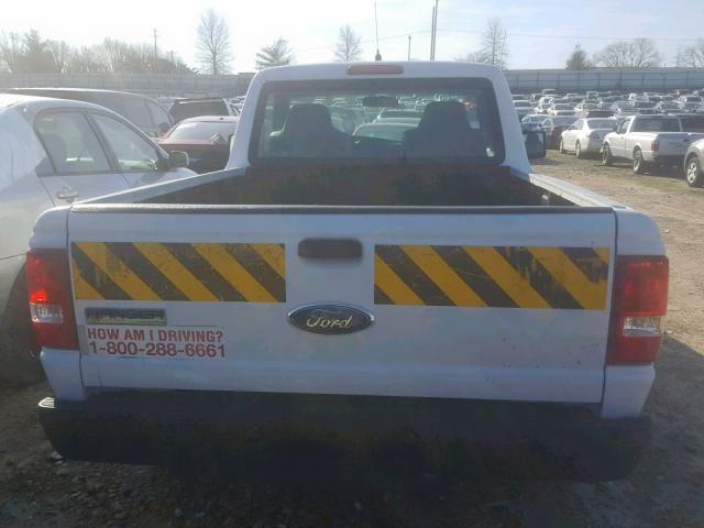 1FTYR10D37PA50331 - 2007 FORD RANGER WHITE photo 9