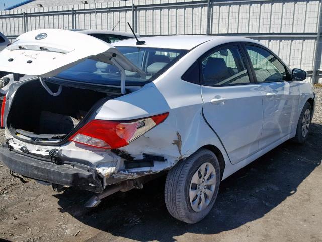 KMHCT4AE3HU241573 - 2017 HYUNDAI ACCENT SE WHITE photo 4