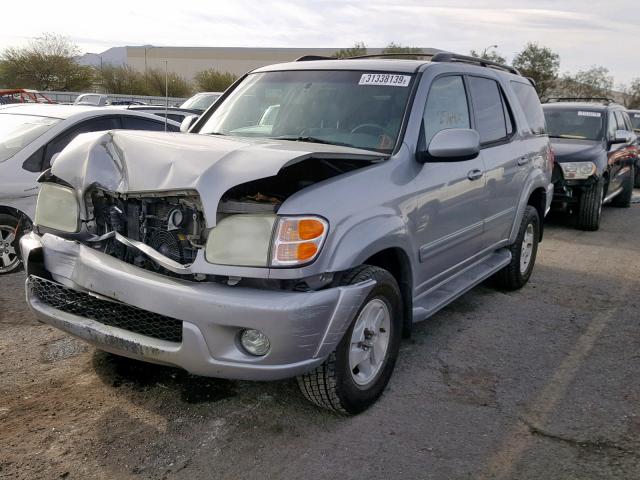 5TDBT48A92S072142 - 2002 TOYOTA SEQUOIA LI SILVER photo 2