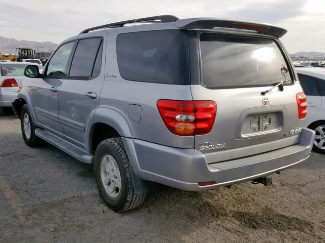 5TDBT48A92S072142 - 2002 TOYOTA SEQUOIA LI SILVER photo 3