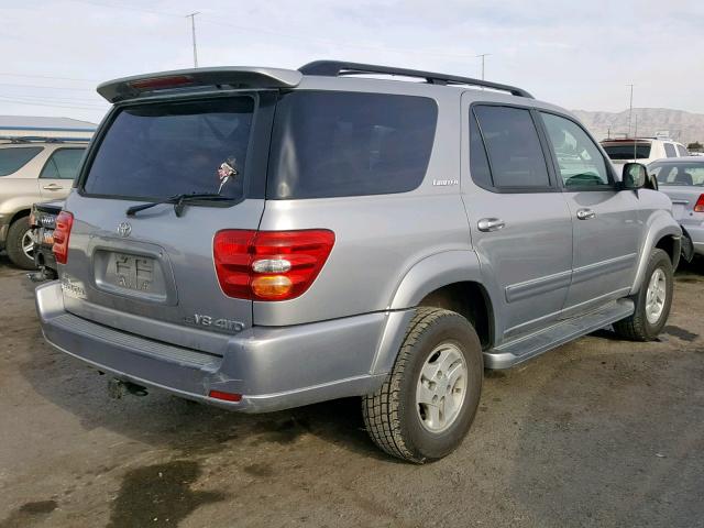 5TDBT48A92S072142 - 2002 TOYOTA SEQUOIA LI SILVER photo 4