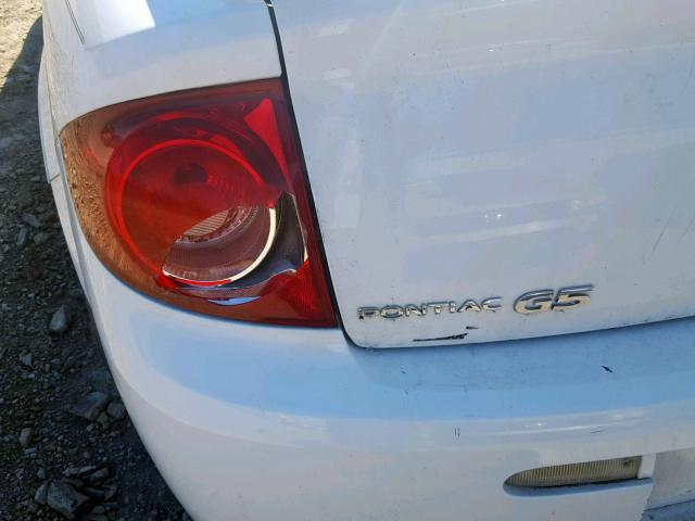 1G2AL15F877224671 - 2007 PONTIAC G5 WHITE photo 9