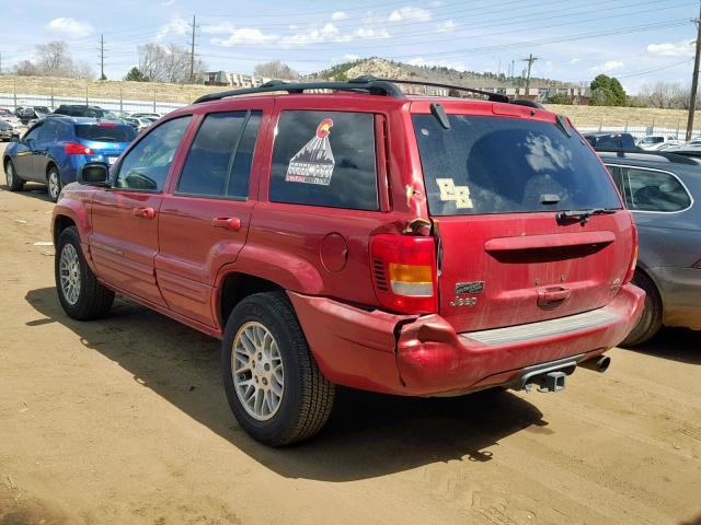 1J8GX58J64C244818 - 2004 JEEP GRAND CHER RED photo 3