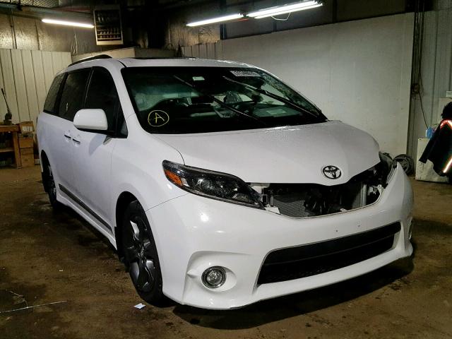 5TDXK3DC2GS723354 - 2016 TOYOTA SIENNA SE WHITE photo 1