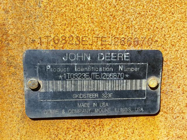 1T0323EJTEJ266870 - 2014 JOHN DEERE 323E BLACK photo 10