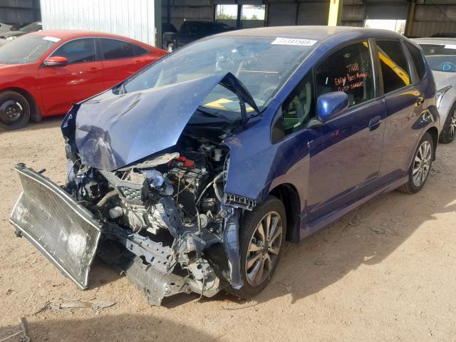 JHMGE8G5XCC032455 - 2012 HONDA FIT SPORT BLUE photo 2