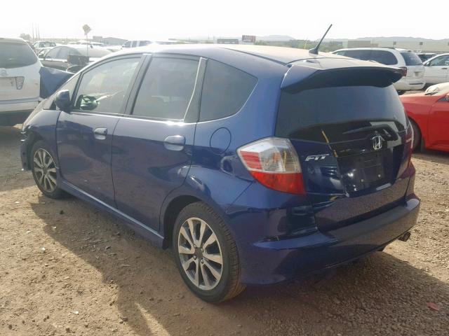 JHMGE8G5XCC032455 - 2012 HONDA FIT SPORT BLUE photo 3